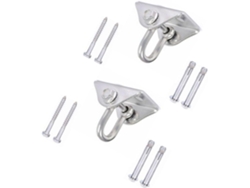 Ganchos Dobles Inoomp De Acero Inoxidable 304, 2 Piezas. Soporte Giratorio Para Hamaca Con Clavos De Montaje Para