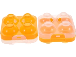 Caja De Almacenamiento Reutilizable De Plástico Para Huevos Con Compartimentos (paquete De 4)