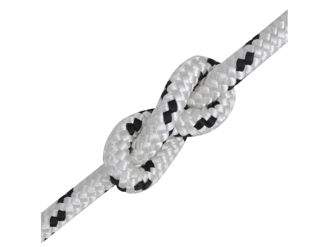 Cuerda de poliéster trenzada para embarcaciones, 6 mm, 250 m, color blanco HARLANV1