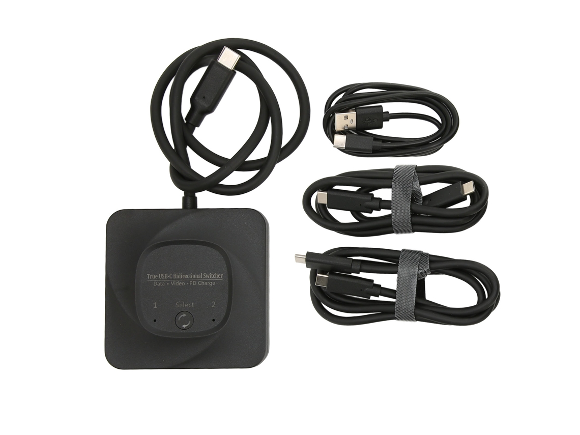 Conmutador Usb-c 2 En 1, Divisor Hd 8k 60hz Plug And Play Con Indicador De Encendido Para Pc