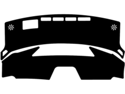 Alfombrilla Protectora De Cuero Microfibra Para El Salpicadero Del Toyota Prius 2016-2022 (negro/rojo, Sin