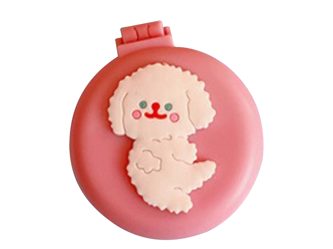Cepillos de pelo plegables de viaje con espejo redondo y bolsillo plegable, mini peine de masaje para mujeres y niñas, cepillos para el pelo de perros.