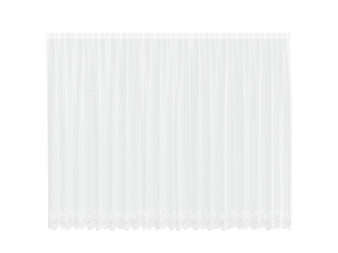 Maison Exclusive - Cortina De Encaje Con Cortinas Floral 245 X 500 Cm Poliéster