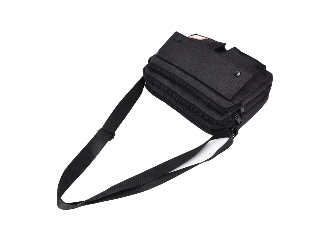 Bolsa Bandolera Impermeable Pequeña Para Hombres, Ideal Para Negocios, Oficina, Ocio Y Viajes, Color Negro