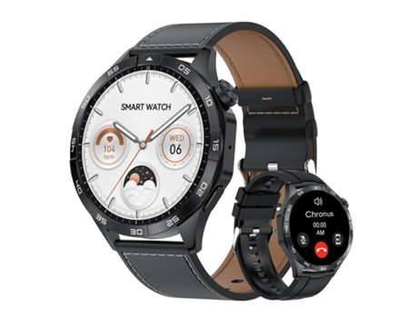 CHRONUS HK4 Reloj inteligente Bluetooth Llamada-Negro
