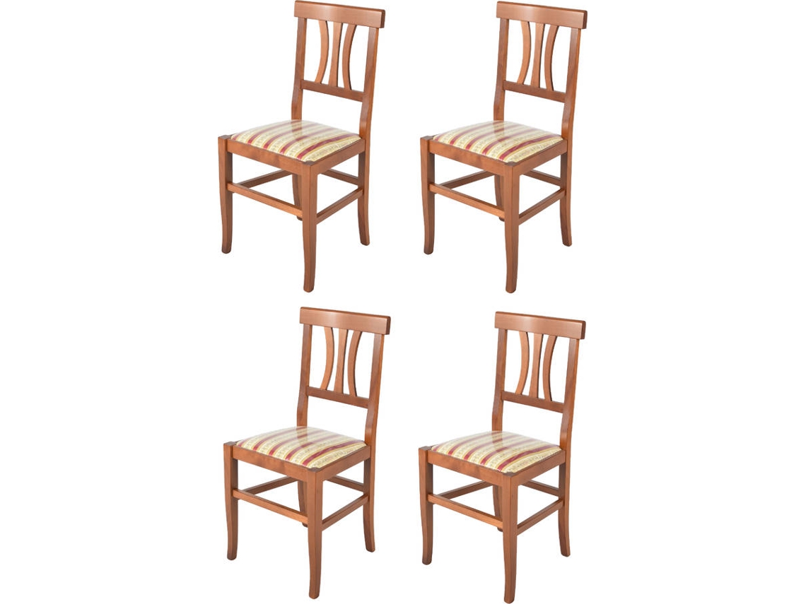 Conjunto de 4 Cadeiras T M C S Artemisia (Vermelho - 89x42x44 cm - Madeira)