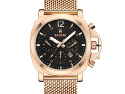 Reloj De Pulsera Redondo Analógico De Cuarzo Bagari Moda (oro Rosa)