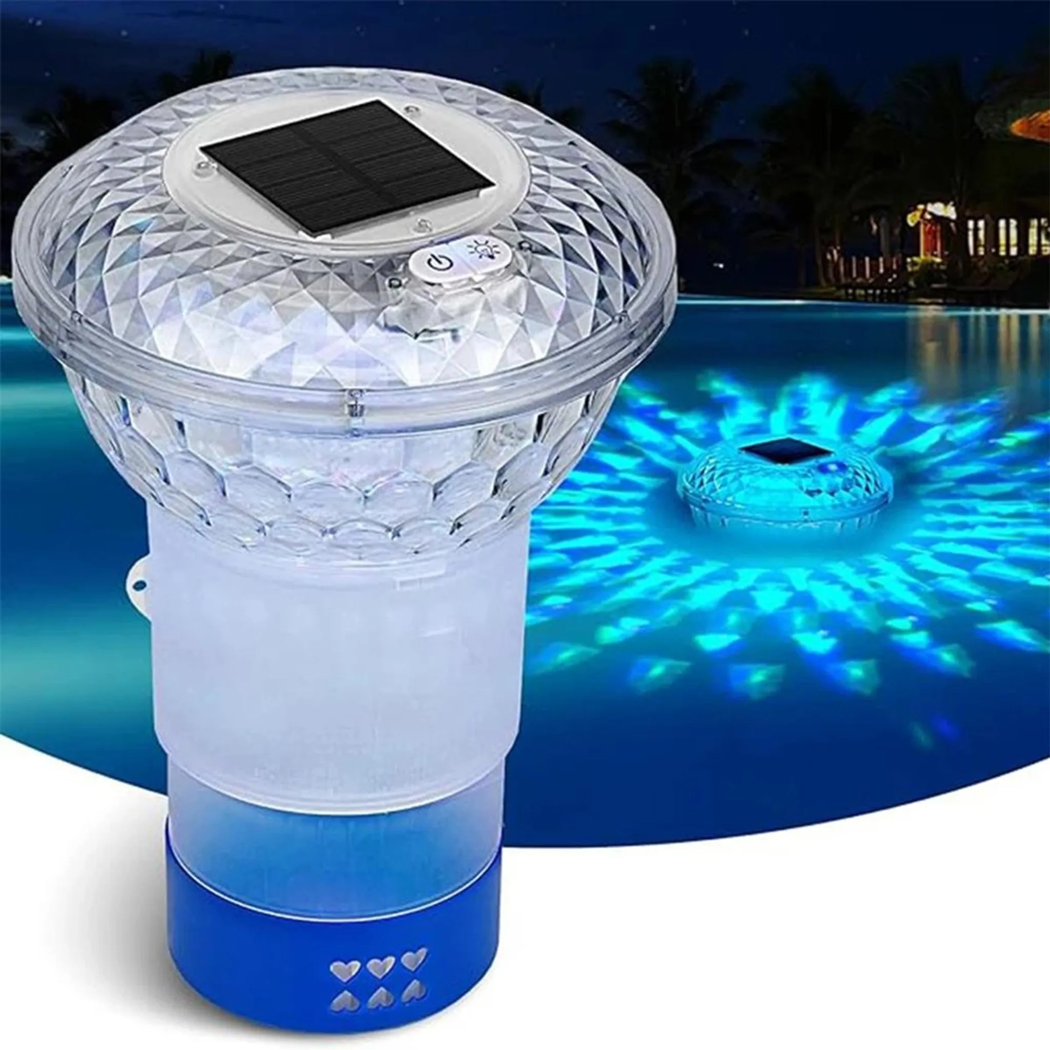 Iluminación flotante RGB con energía solar YANYXR
