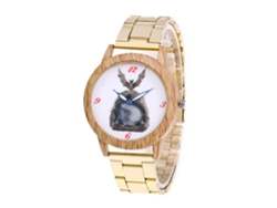 Reloj De Pulsera De Acero Inoxidable Unisex Con Dial Redondo De Aleación Y Agujas Azules