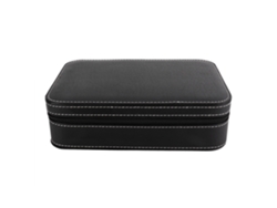 Caja de almacenamiento de joyas de cuero PU ajustable