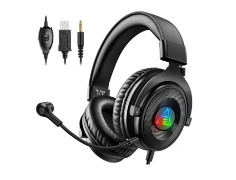 Auriculares para Juegos para Xbox- Auriculares con micrófono Sonido Envolvente de Graves Luz LED Auriculares para PC para Ps4/Ps5/Switch/Laptopblac...