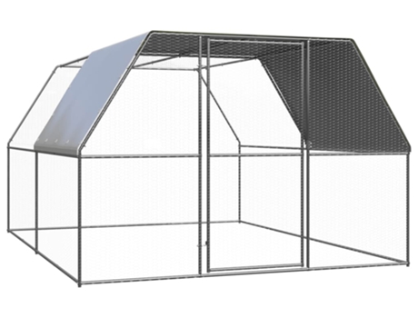 vidaXL Jaula gallinero de exterior de acero galvanizado 3x4x2 m