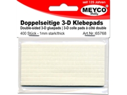 Almohadillas adhesivas 3D de doble cara, 400 unidades, 1 mm Gokoco