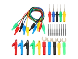 Kit De Sonda De Silicona Con Conector Banana, Pinza De Cocodrilo Y Horquilla De Prueba.