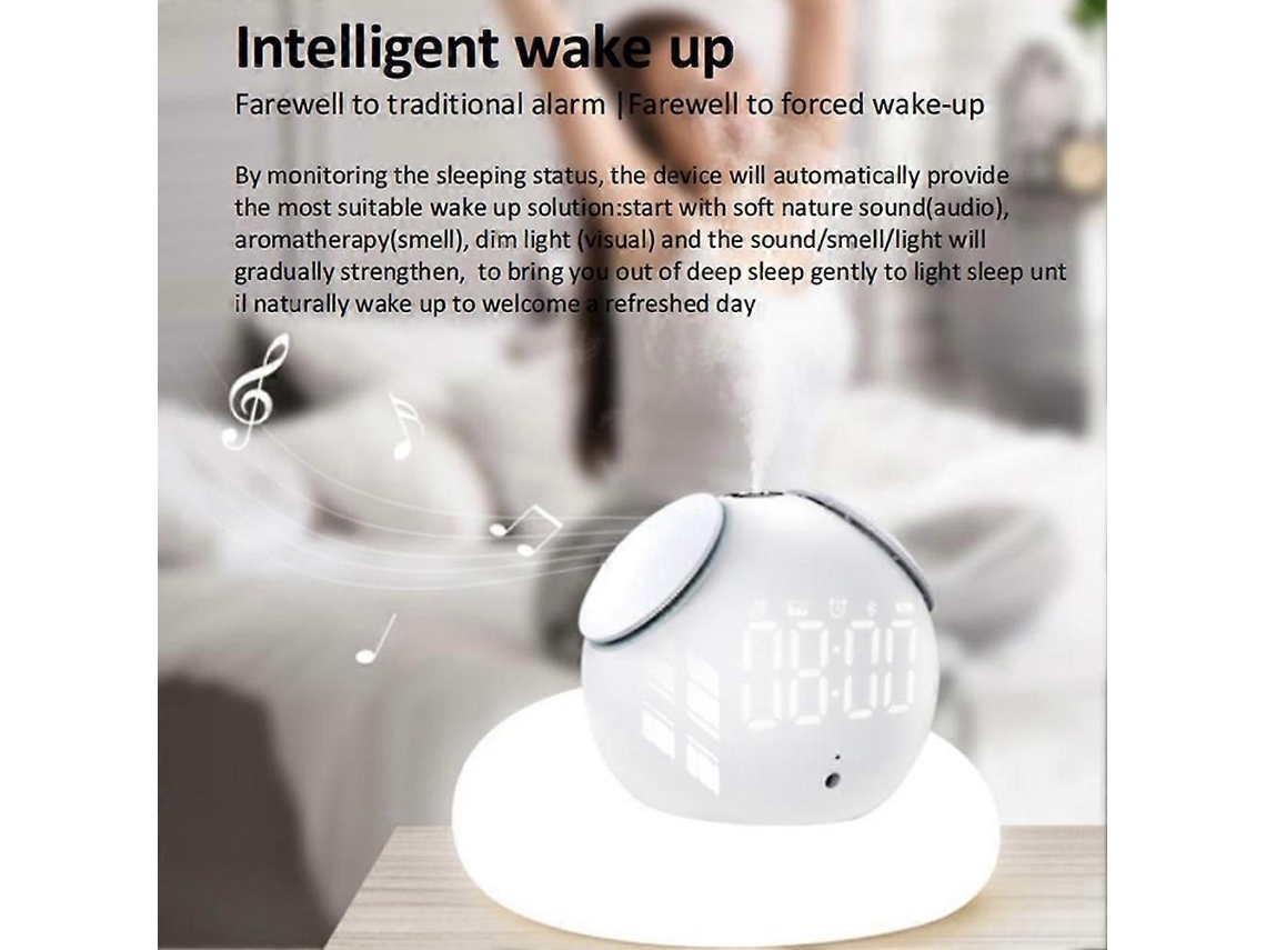 Dispositivo de sonido para dormir, máquina inteligente con despertador y luz nocturna, recargable por USB, ayuda para dormir. TAISHENGDA