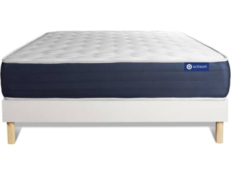 Conjunto de Somier Blanco + Colchón ACTISOM Actiflex Sleep (150x190 cm - Muelles Ensacados)
