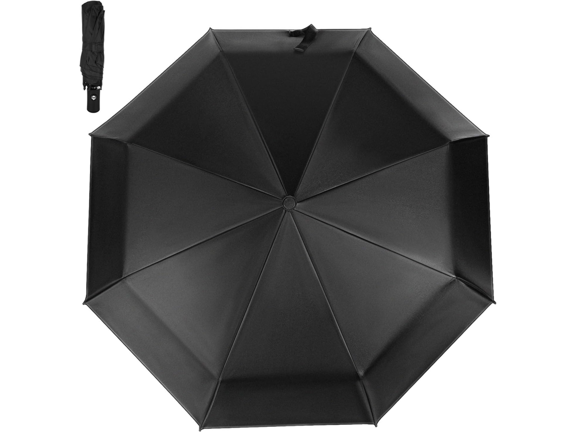 Guarda-chuva Automático Compacto, Resistente Ao Vento, Tecido Durável, Estrutura De Ferro E Borracha, Tamanho Grande.