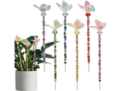 Kit De Estacas Jard N Con Cuentas Soporte Para Plantas Hadas Decoraci Exterior Eventos Y Huerto