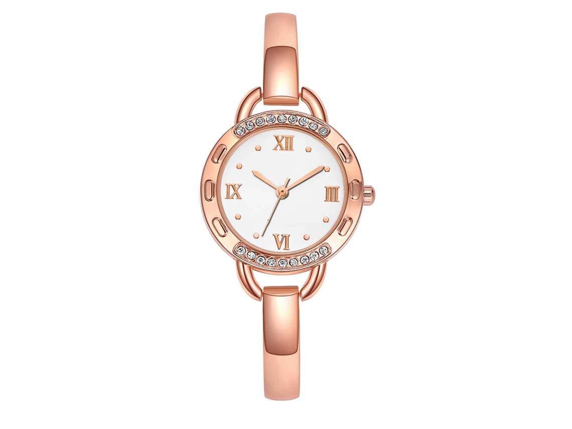 Reloj De Pulsera Clásico De Aleación, Esfera Redonda, Cuarzo, Regalo Informal (02)