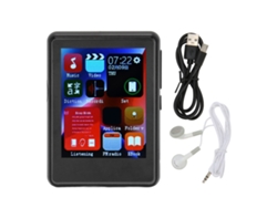 Reprodutor Mp3 Bluetooth 5.0 Tela Tática 2.4 Polegadas Fm Rádio 4gb Expandível 256gb Portátil Preto