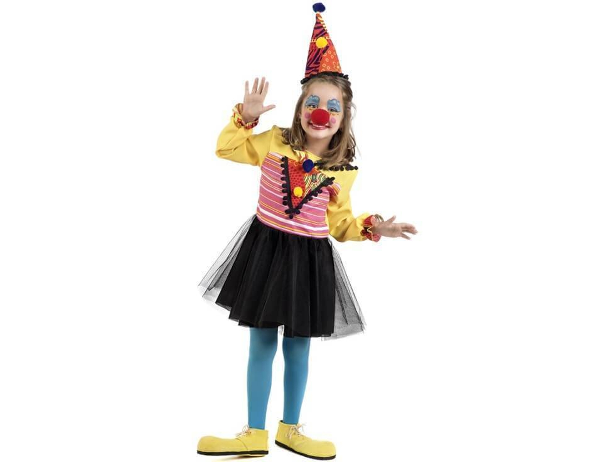 Disfraz de Niña DISFRAZZES Payasa Con Tutú (Talla: 9 a 11 años)