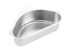 2026 - Estante triangular de acero inoxidable para refrigerador con canales de drenaje y piezas antideslizantes.