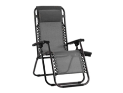 Silla Plegable Tumbona Hamaca Gravedad Cero Gris SOLMAR