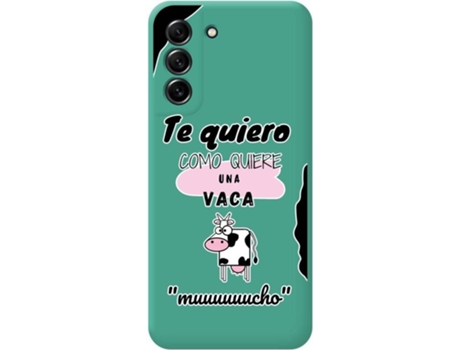 Carcasa Samsung Galaxy S21 FE 5G TUMUNDOSMARTPHONE Silicona Líquida Dibujos Vaca Verde