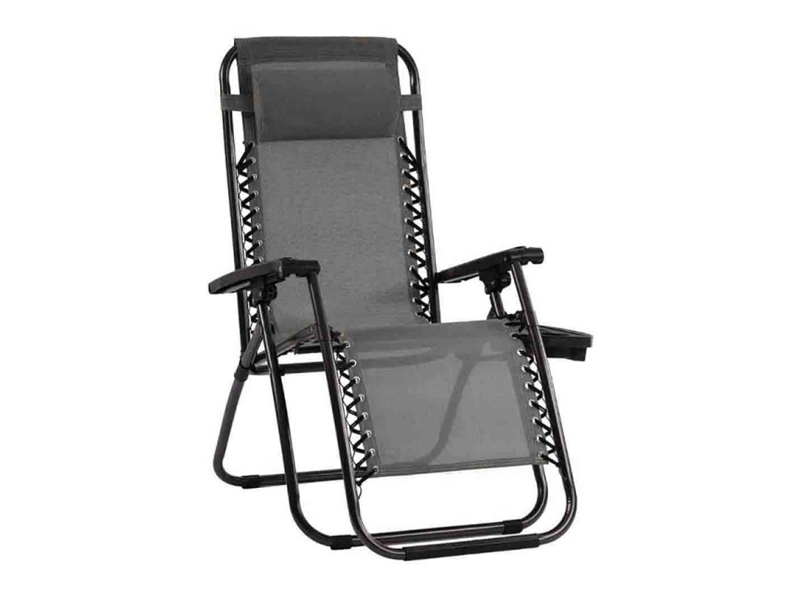 Silla Plegable Tumbona Hamaca Gravedad Cero Gris SOLMAR