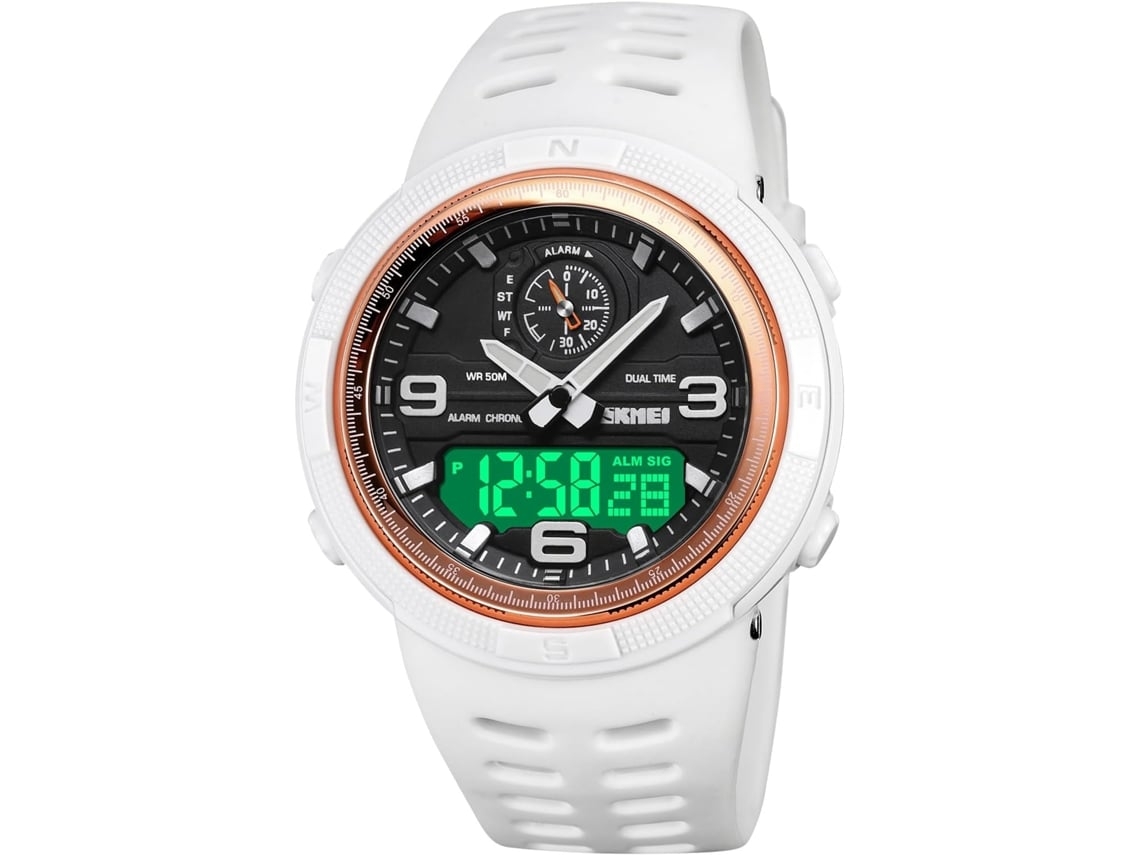 Masculino Joven Estudiante Multifuncional Militar Deportivo Con Pantalla Doble Impermeable Reloj Brillanteyuysan