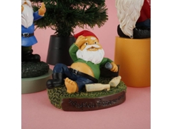 Adorno de Jardim Gnomo de Natal Ao Ar Livre com Estátua de Resina Engraçada