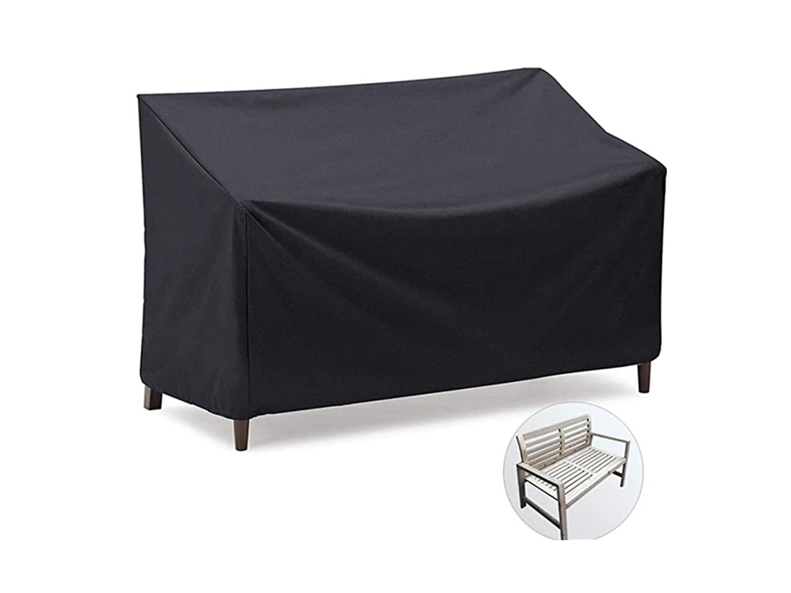 KOFIHETY Cubierta para Banco de Jardín SanGlory, Impermeable, Resistente al Viento, con Recubrimiento Anti-UV