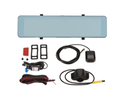 Cámara de salpicadero para espejo retrovisor, DVR para coche, monitor grabador, 1080p, cámaras duales, pantalla táctil, Bluetooth, GPS, sensor G, grabación en bucle