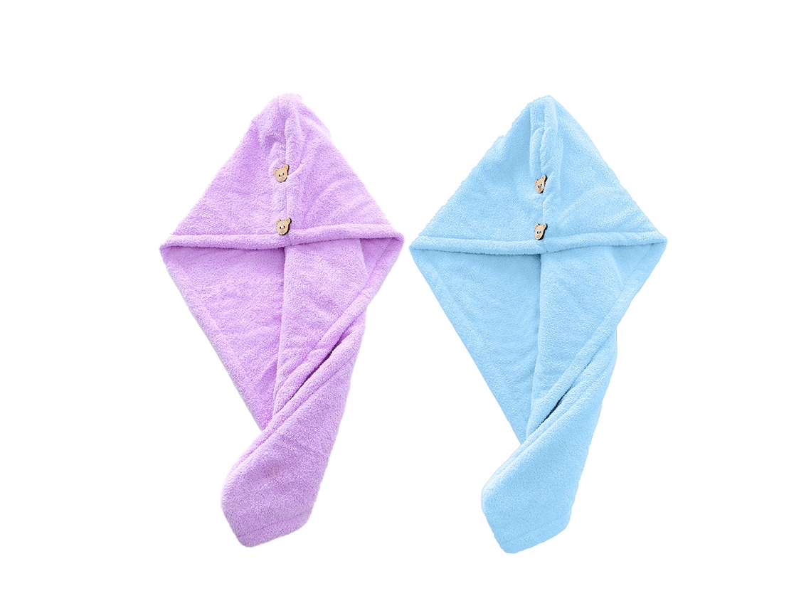 2pack Toalla De Cabello De Microfibra Envoltura Toalla De Secado De Cabello Coral Veludo Absorbente Rápido Secado Pelo Turbante