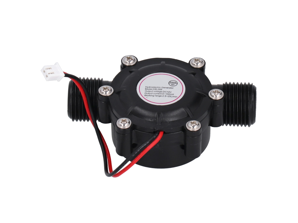 Generador Hidráulico De Microturbina Db-268 Con Rosca Macho G1/2 Y Salida De 12 V Cc Para Alimentación Eléctrica.