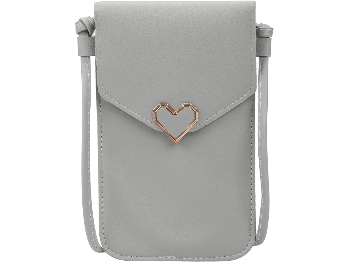 Bolso De Hombro Para Móvil Para Mujer - Bandolera Compacta - Gris Claro