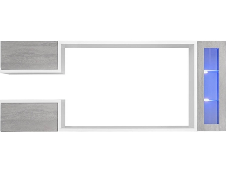 Conjunto de Muebles de TV MÓVEIS BONITOS Urko (Blanco y Gris - 237x30x95 cm)