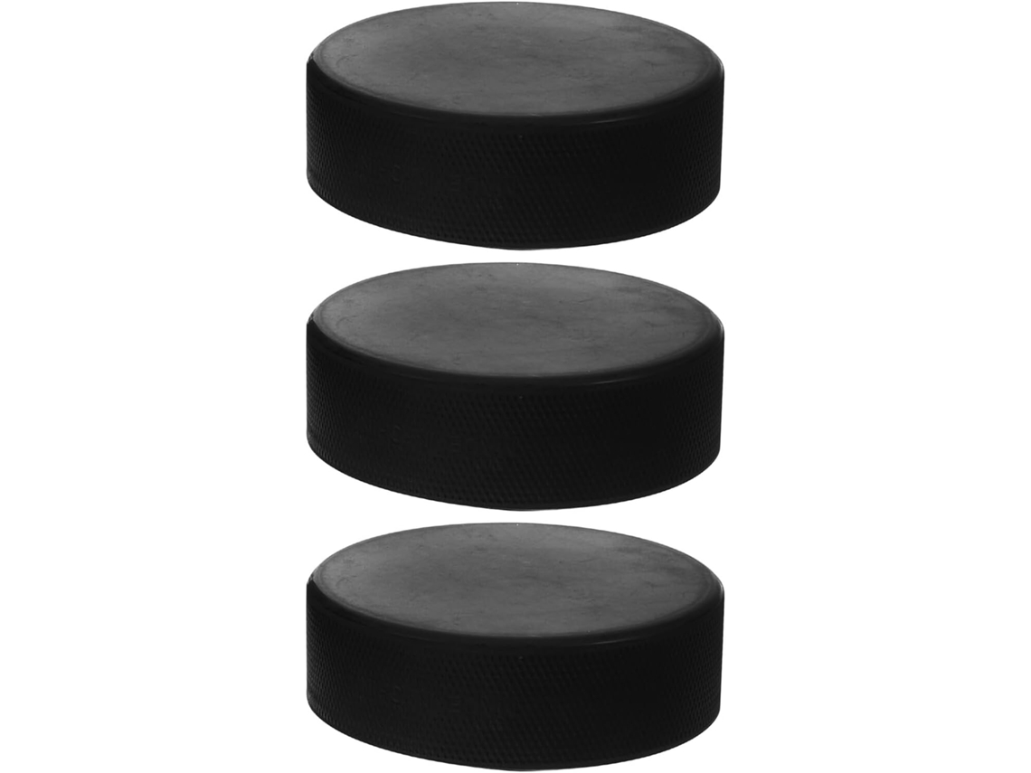 Juego de 3 discos de hockey de goma SFUSHOS