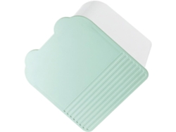 Caja De Almacenamiento Verde Para Montaje En Pared Con Compartimentos Y Tapa Abatible.