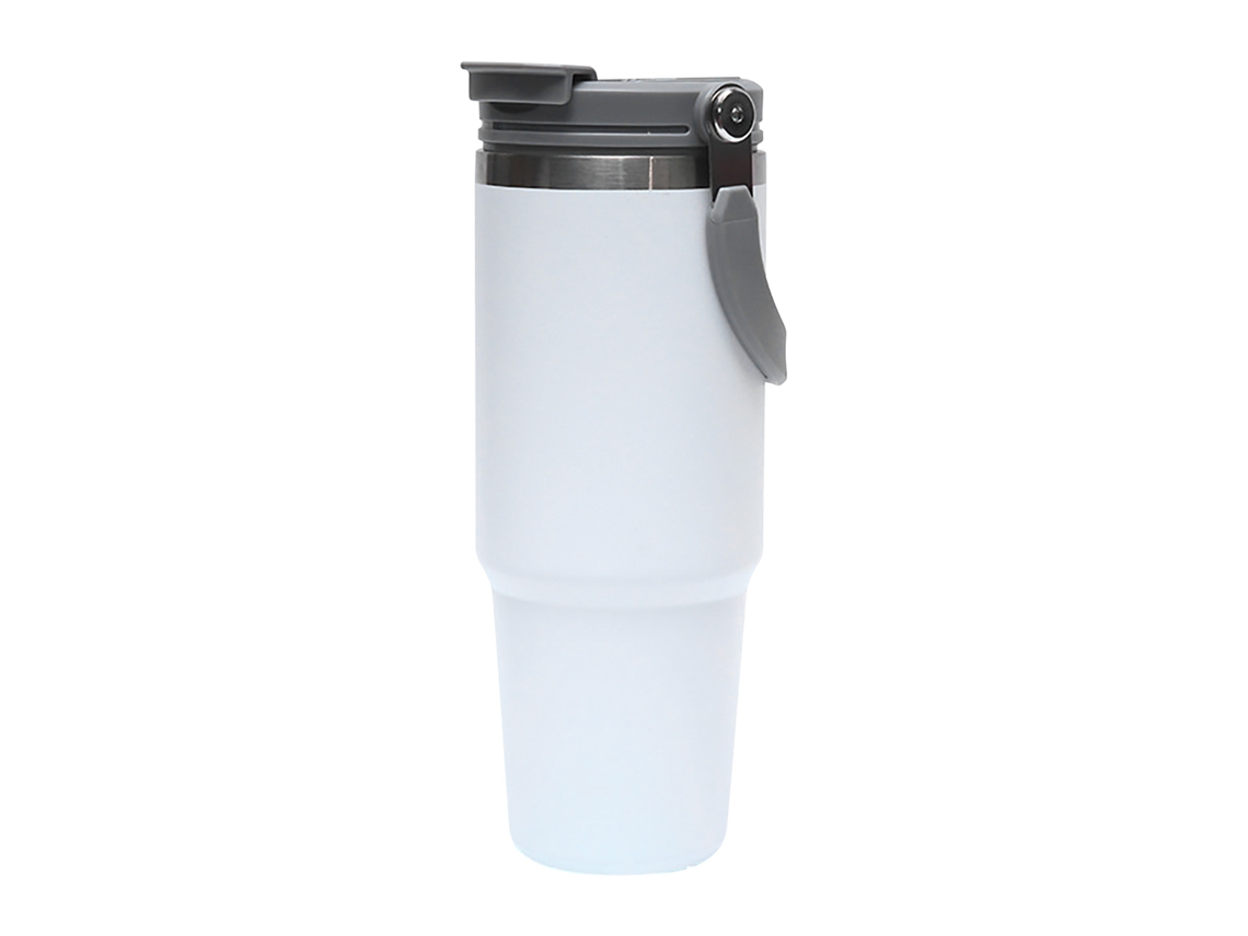Botella Térmica De Acero Inoxidable De 890 Ml Con Asa Para Coche, Viajes, Gimnasio Y Deportes.