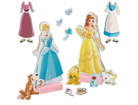 Juego de Madera WOOMAX magnético vestidos de Princesas Disney (3 años - No se aplica)