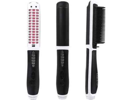 Cepillo Alisador de Cabello Plancha Antiescaldaduras Plancha de Pelo Antiestática con Tecnología Iónica Bisbisous Blanco AUJEZON
