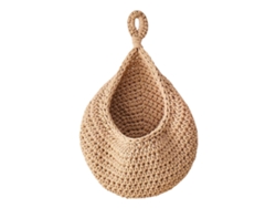 Cesta colgante de pared color caqui de 25 x 30 cm de slowmoose