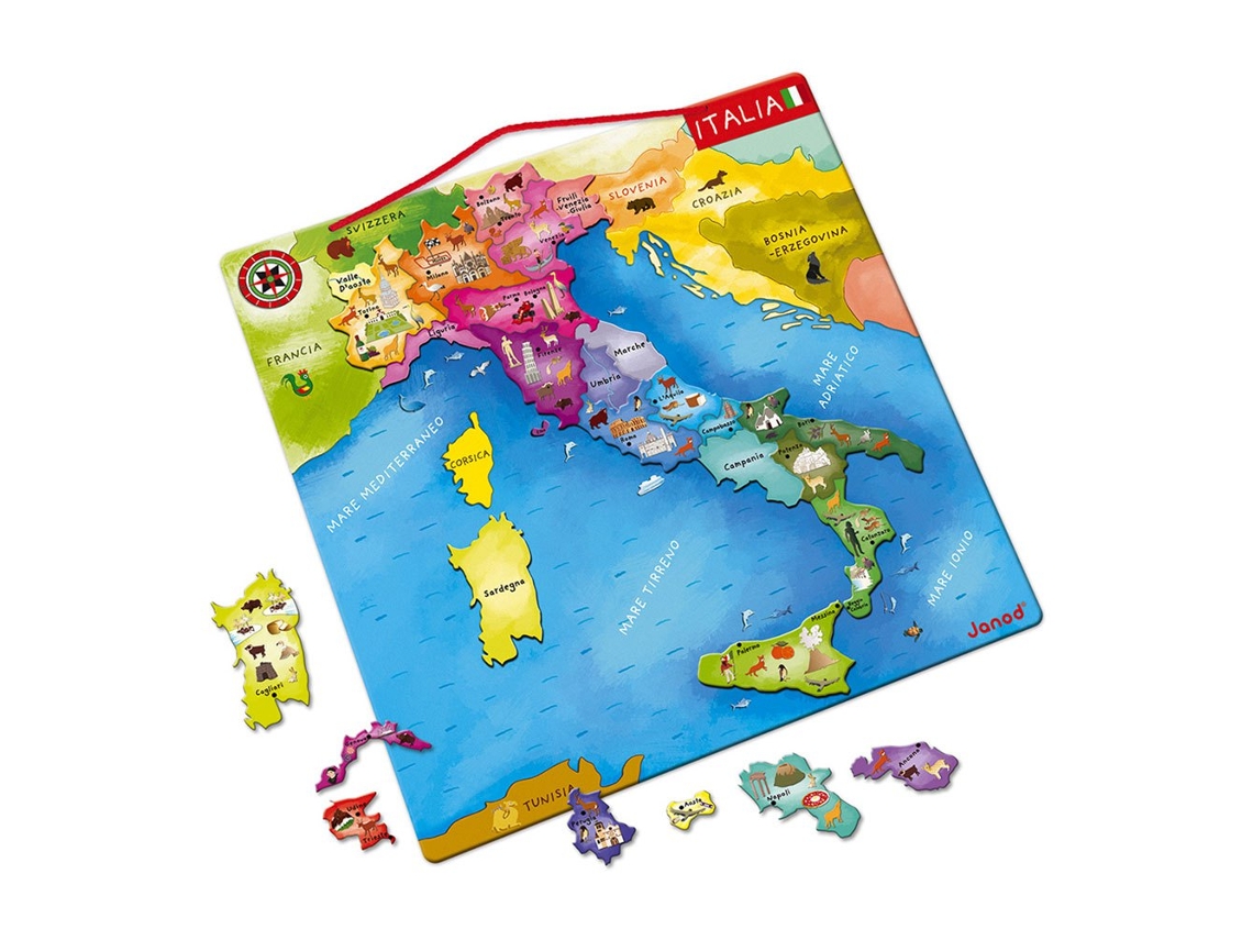 Juego Margneticos JANOD Magnetic italia map
