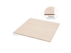 Panel de madera, 30 láminas de balsa de 3 mm de grosor, color marrón claro.
