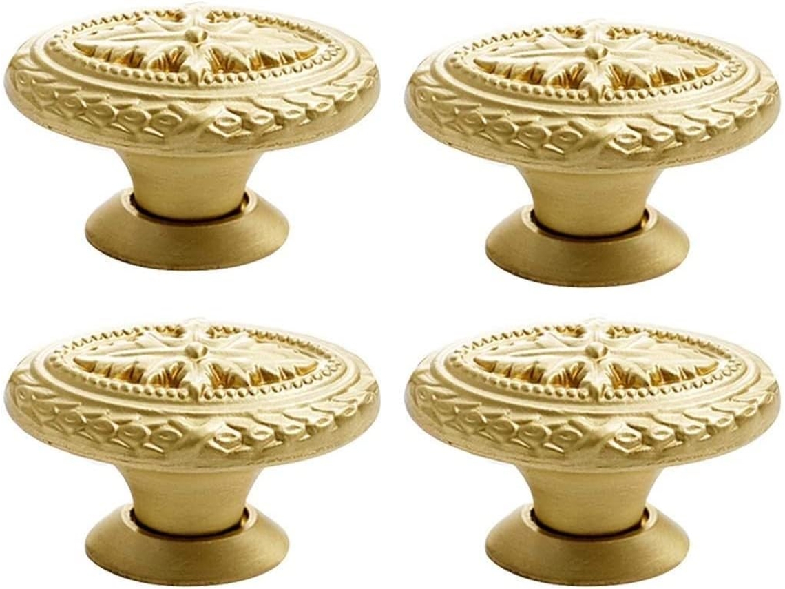 Tiradores Para Puertas De Armarios 4,4 Cm, Duradero, Resistente, Calidad, Latón, Ergonómico, Elegante