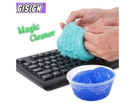 60ml limo lizun para pegamento limpiador de teclado, gel mágico super polvo limpio arcilla barro suministros juguetes para teclado portátil - azulN...