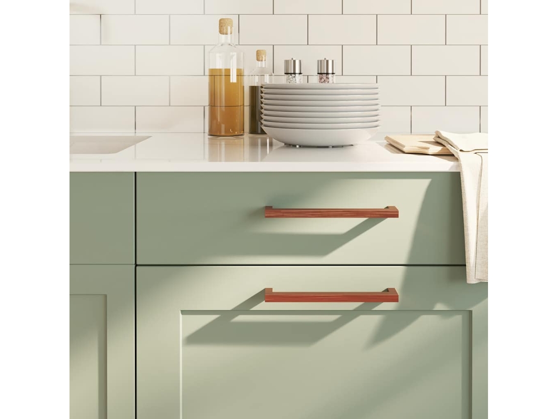 Tiradores para muebles (5 unidades, 192 mm, acero inoxidable, bronce, WSD691628) Lovely Home