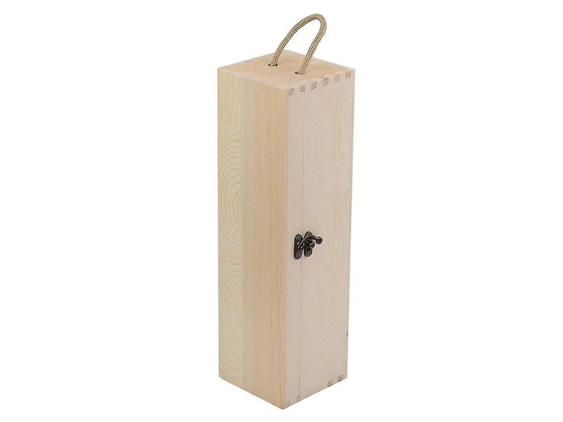 Caja De Madera Para Una Botella De Vino, Regalo Portátil Para Vino Tinto Con Tapa Plegable.