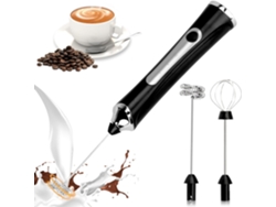 Espumador de leche eléctrico para café, con 3 velocidades y 2 varillas batidoras reemplazables, ideal para café, capuchino y huevos cocidos.
